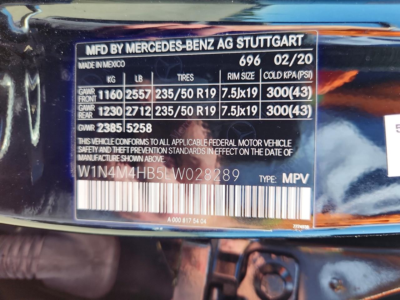 2020 MERCEDES-BENZ GLB-CLASS