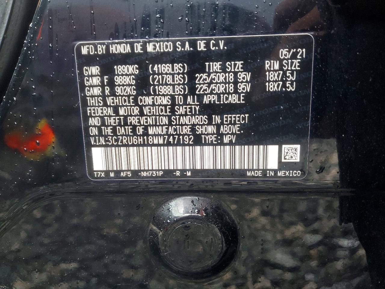 2021 HONDA HR-V