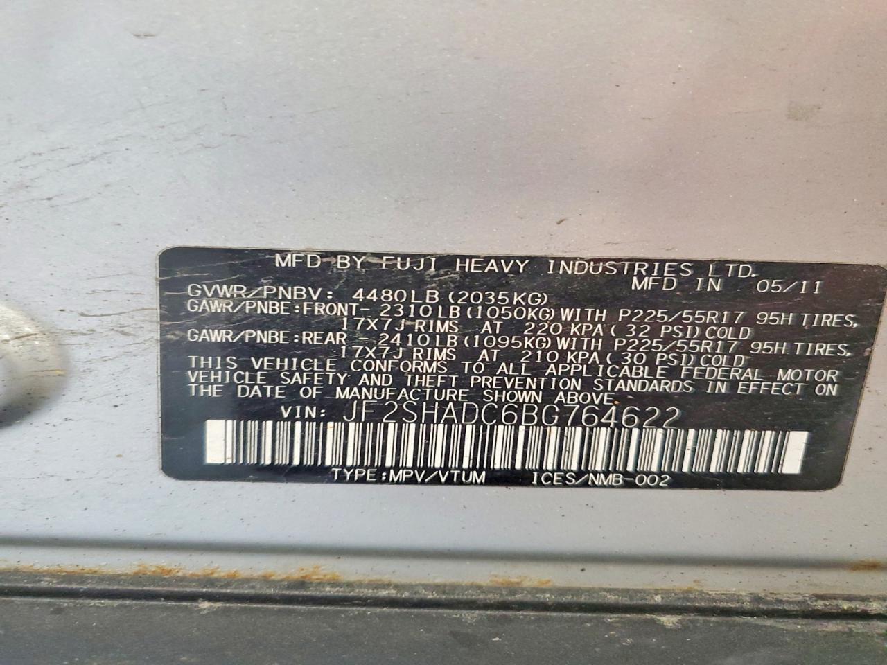 2011 SUBARU FORESTER