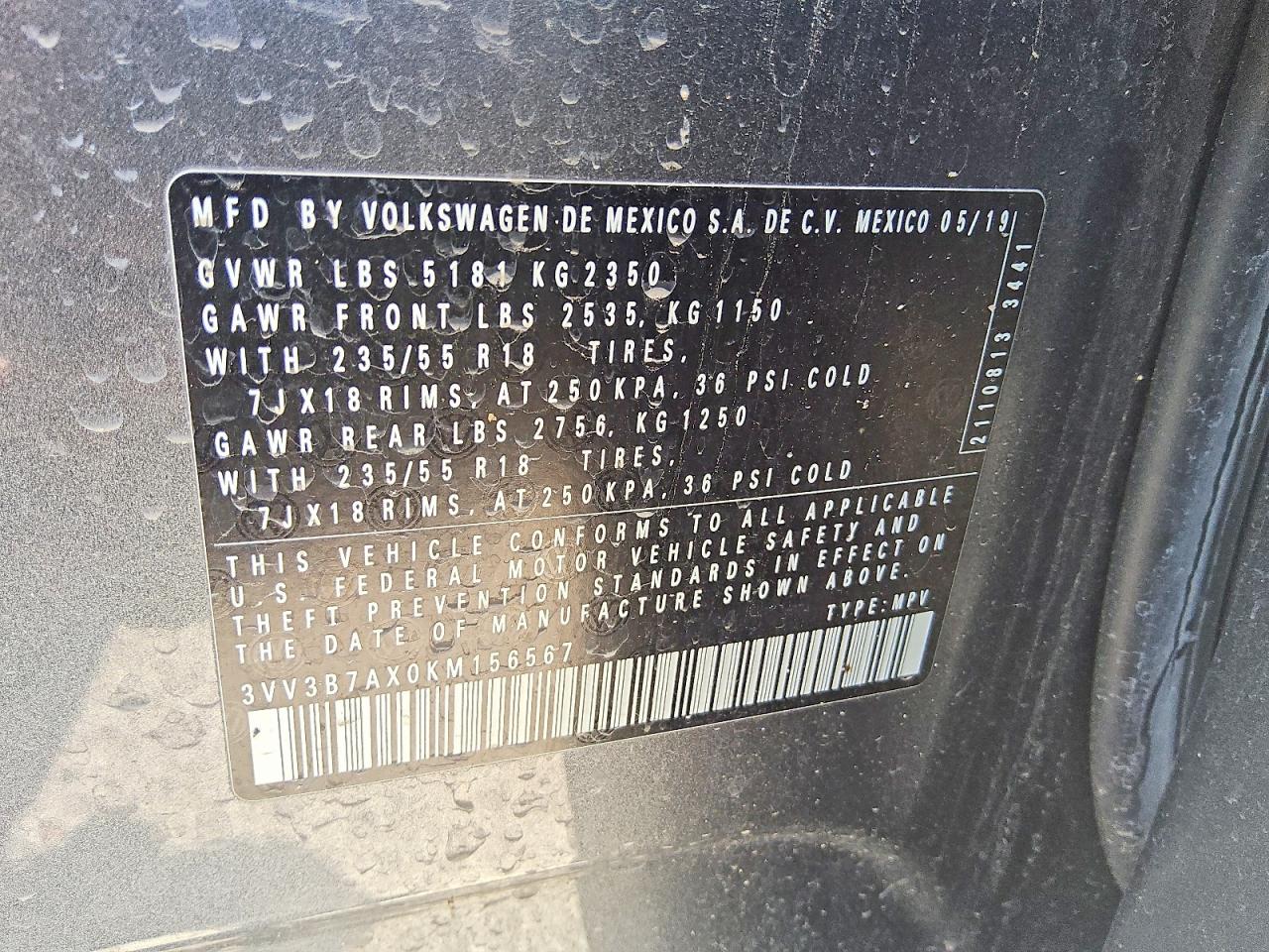 2019 VOLKSWAGEN TIGUAN