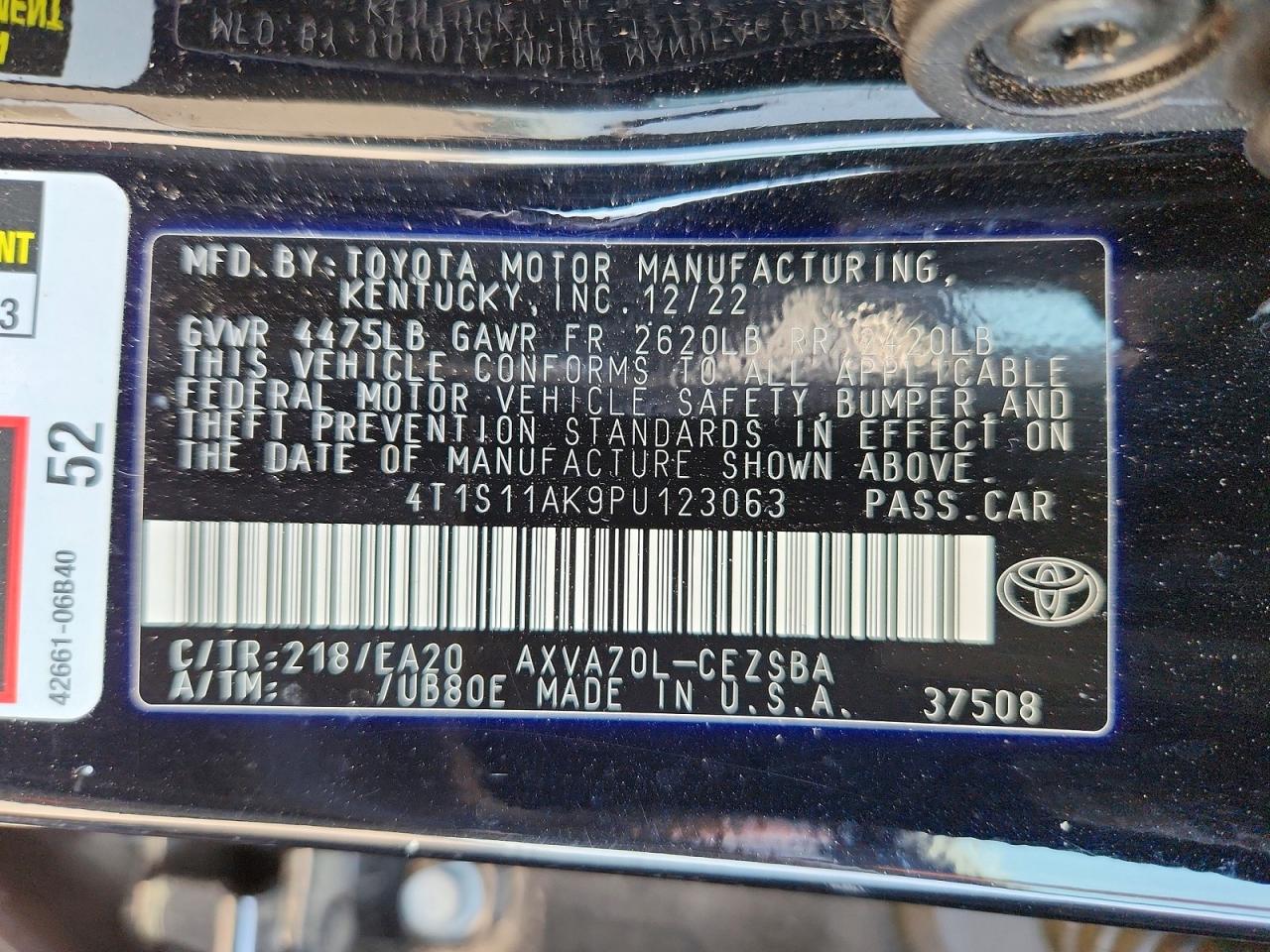 2023 TOYOTA CAMRY