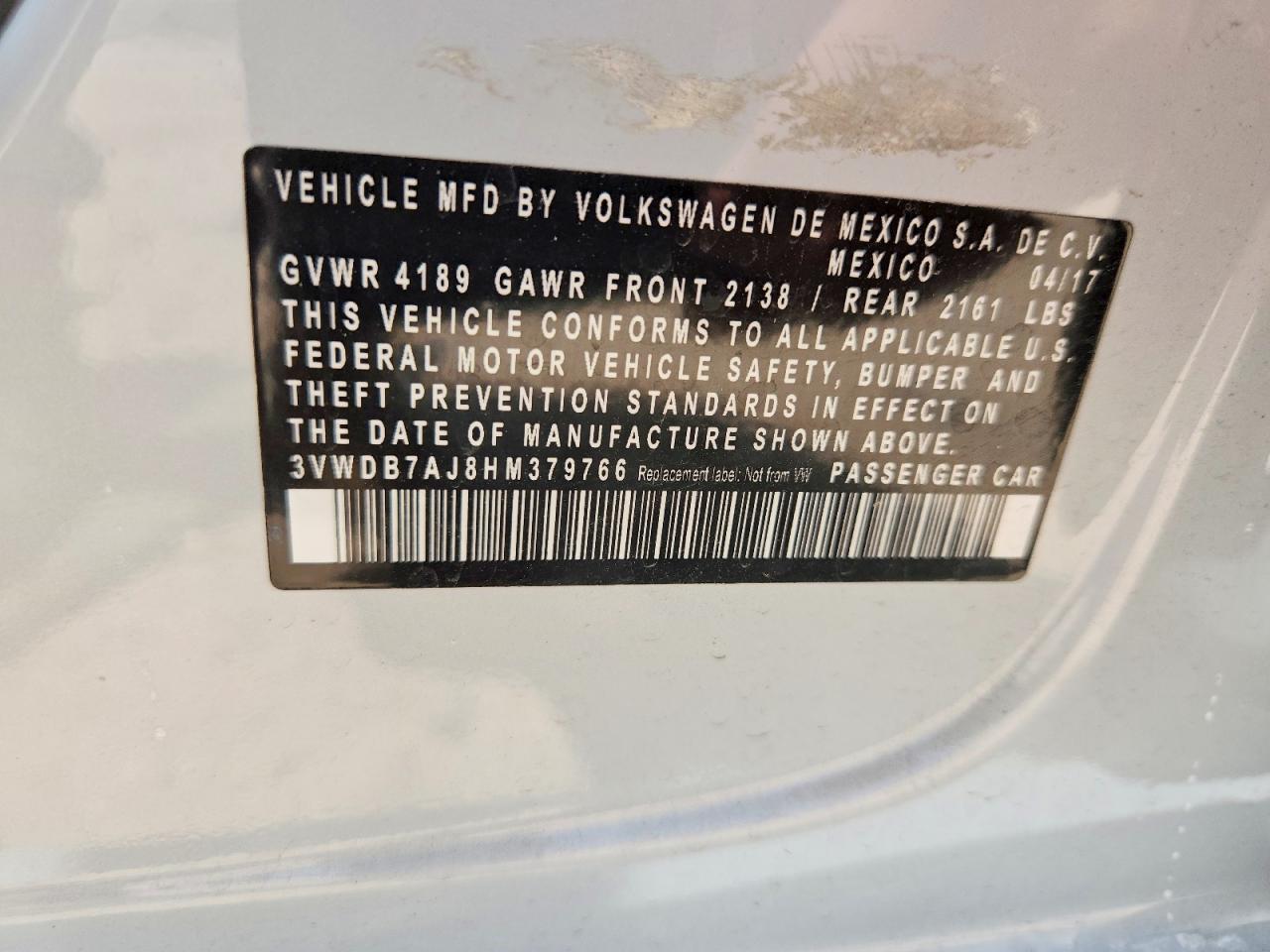 2017 VOLKSWAGEN JETTA