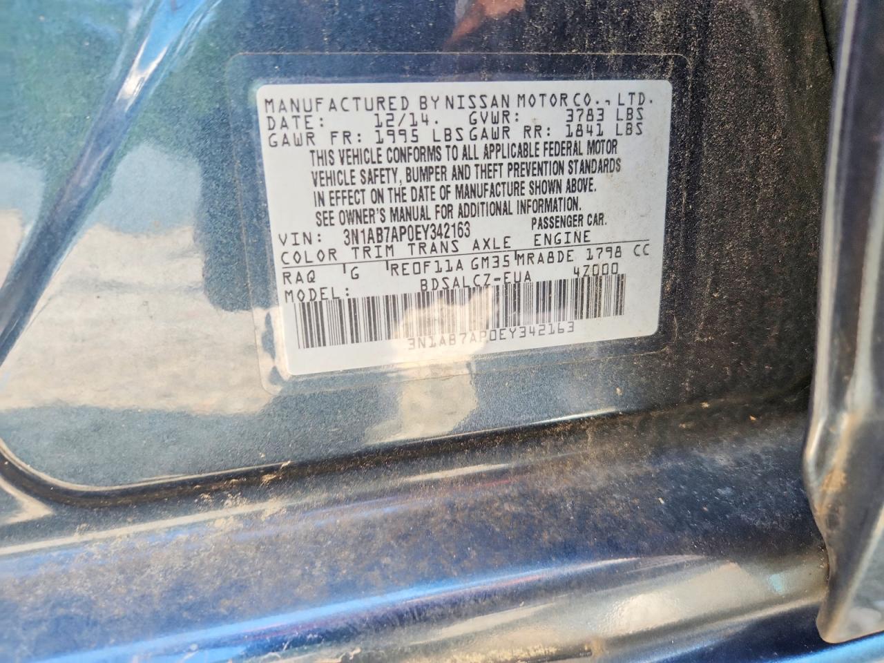 2014 NISSAN SENTRA