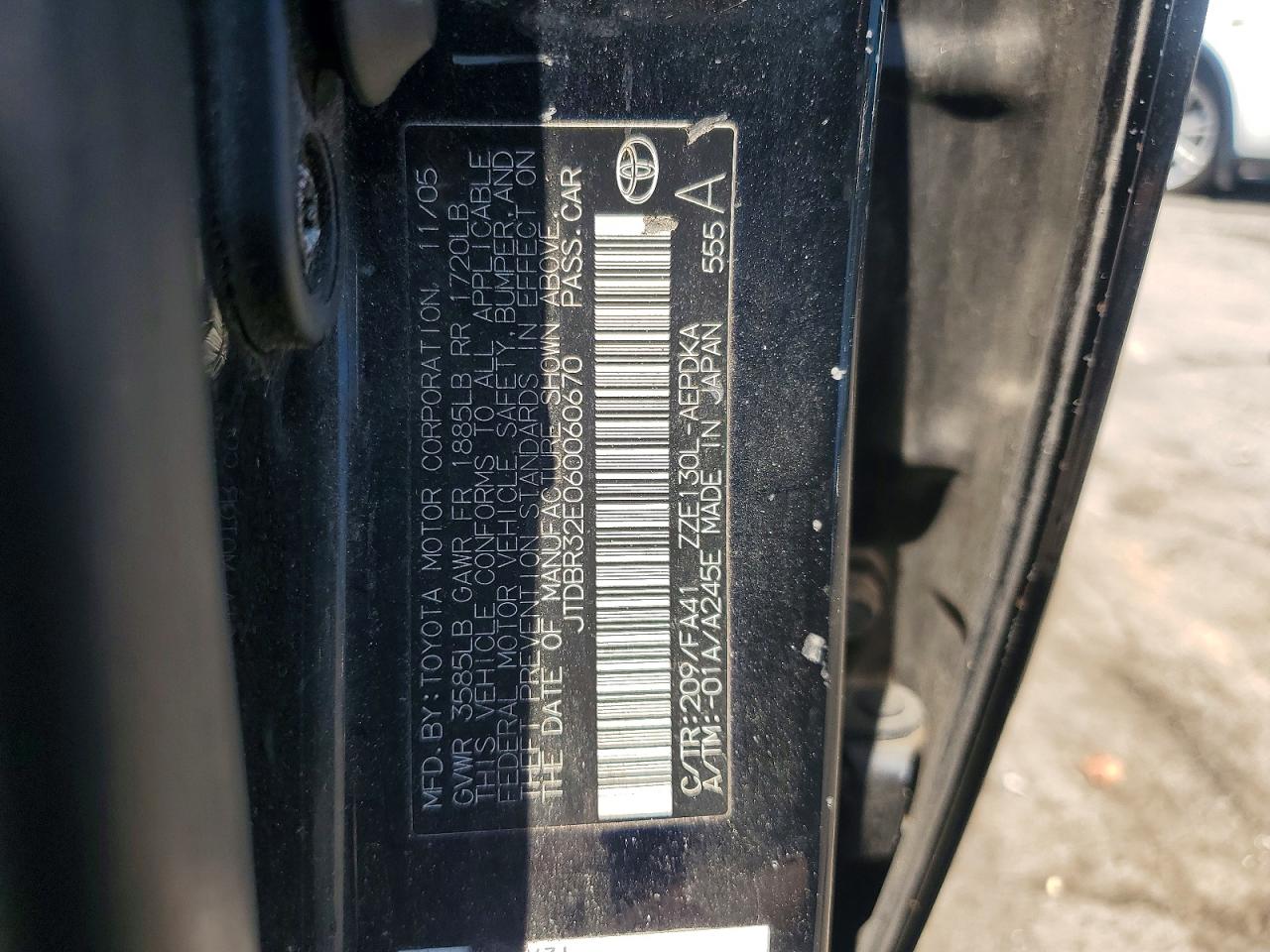2005 TOYOTA COROLLA