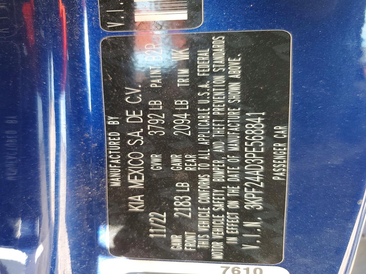 2023 KIA FORTE LXS