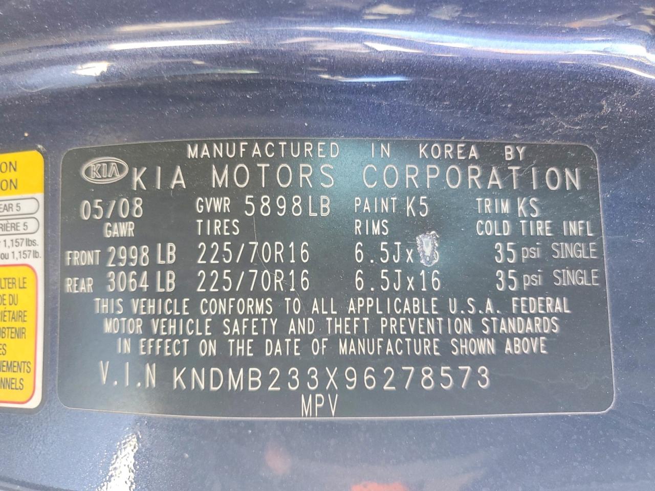 2009 KIA SEDONA