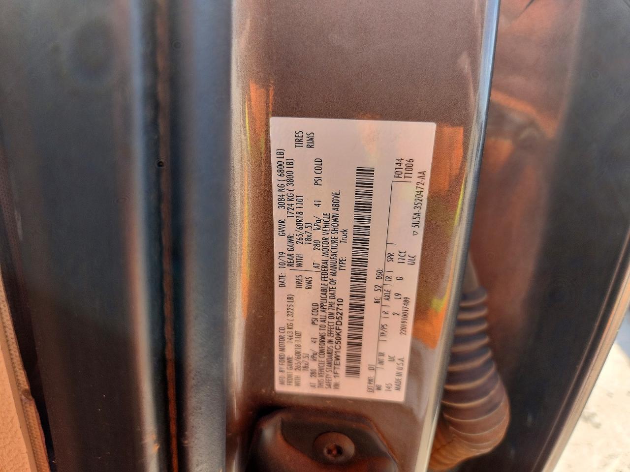 2019 FORD F150