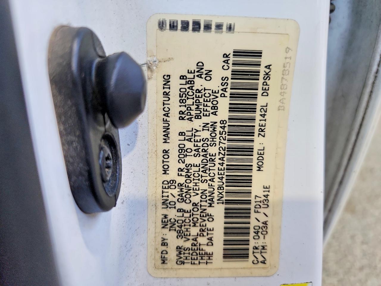 2010 TOYOTA COROLLA