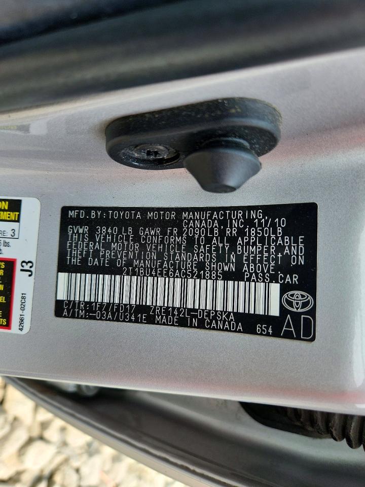 2010 TOYOTA COROLLA