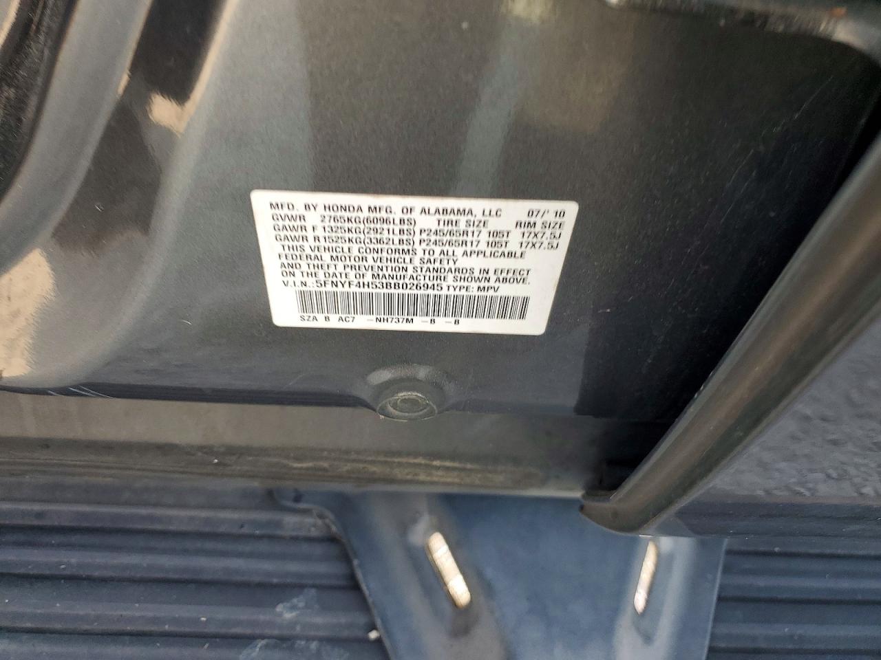 2011 HONDA PILOT