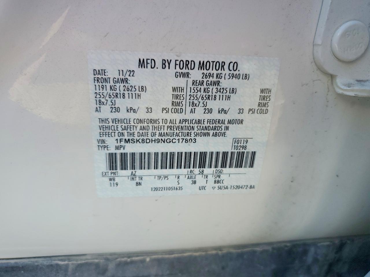 2022 FORD EXPLORER