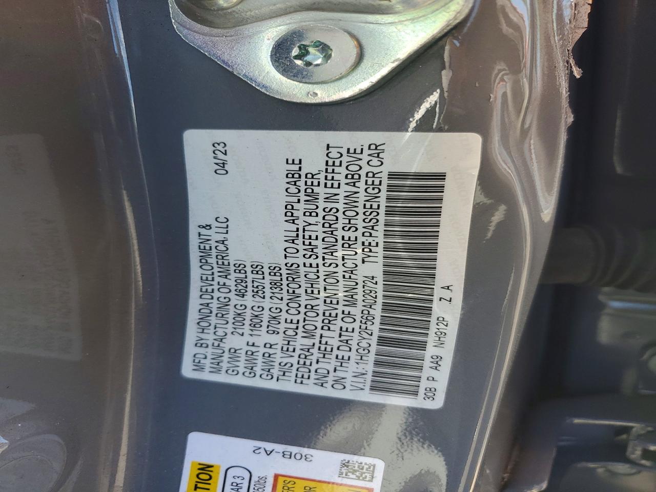 2023 HONDA ACCORD
