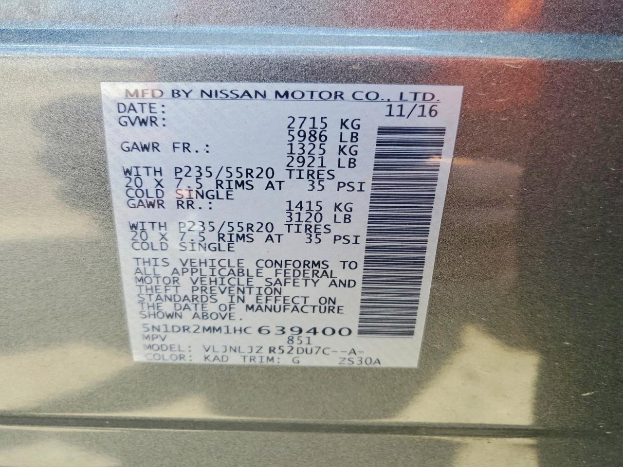 2017 NISSAN PATHFINDER