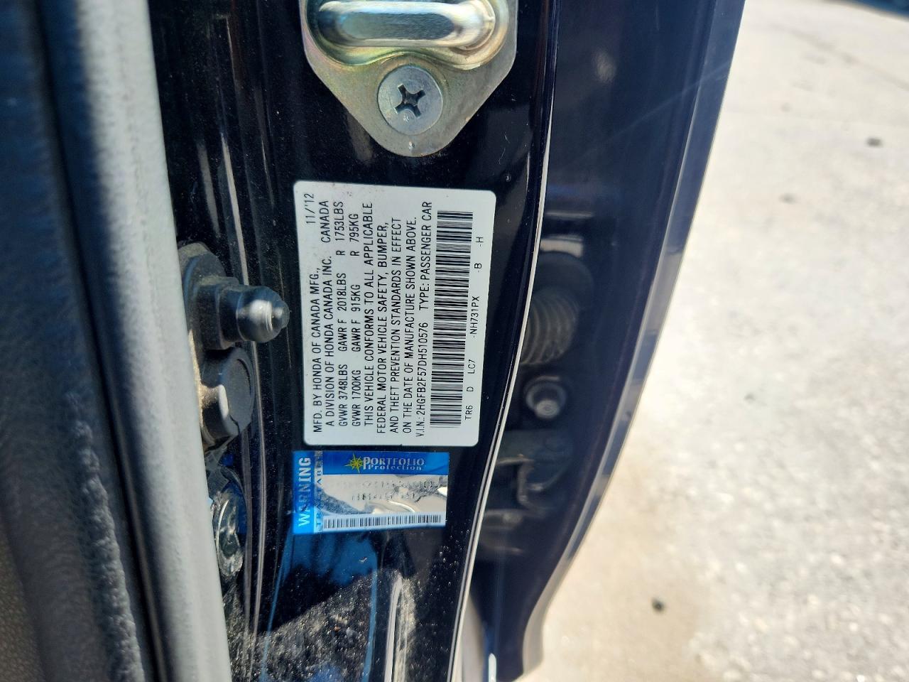 2013 HONDA CIVIC