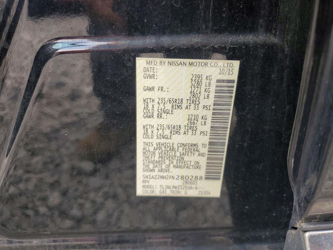 2015 NISSAN MURANO