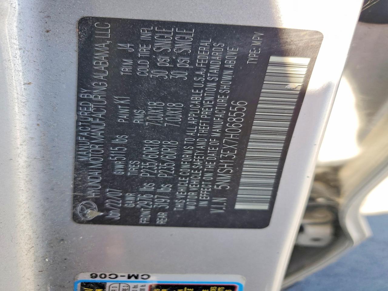 2007 HYUNDAI SANTA FE