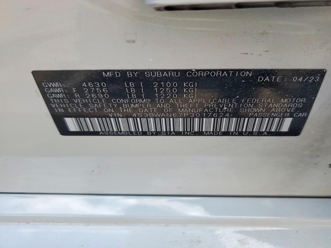 2023 SUBARU LEGACY