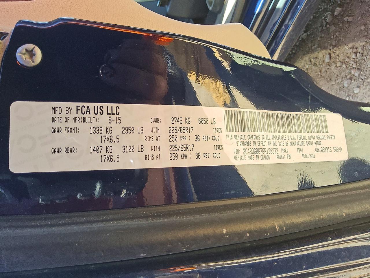 2016 DODGE CARAVAN