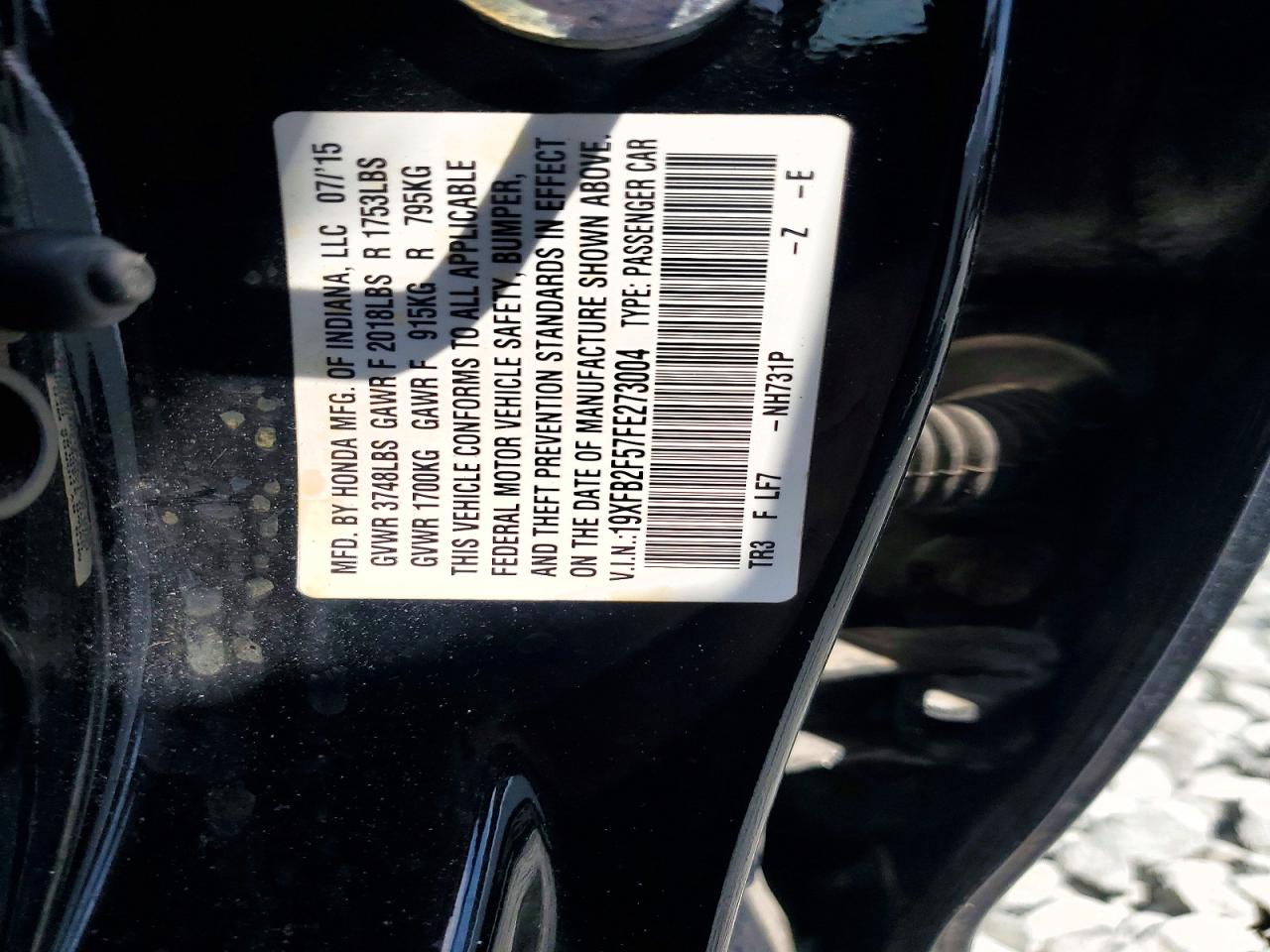 2015 HONDA CIVIC