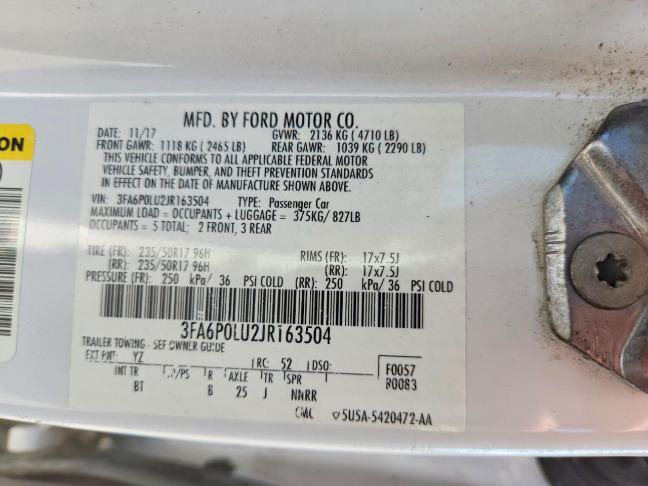 2018 FORD FUSION
