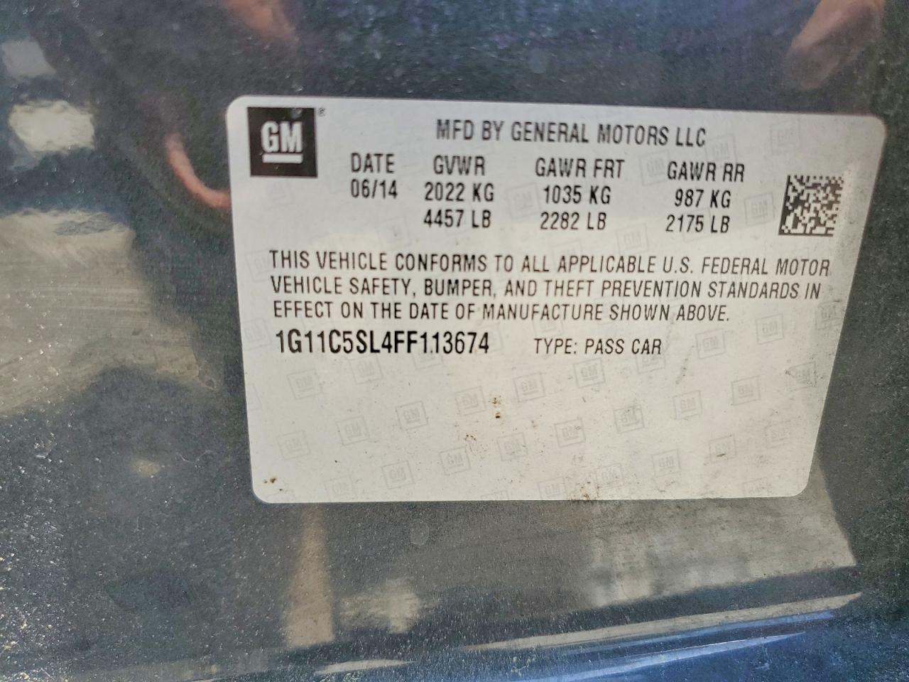 2015 CHEVROLET MALIBU
