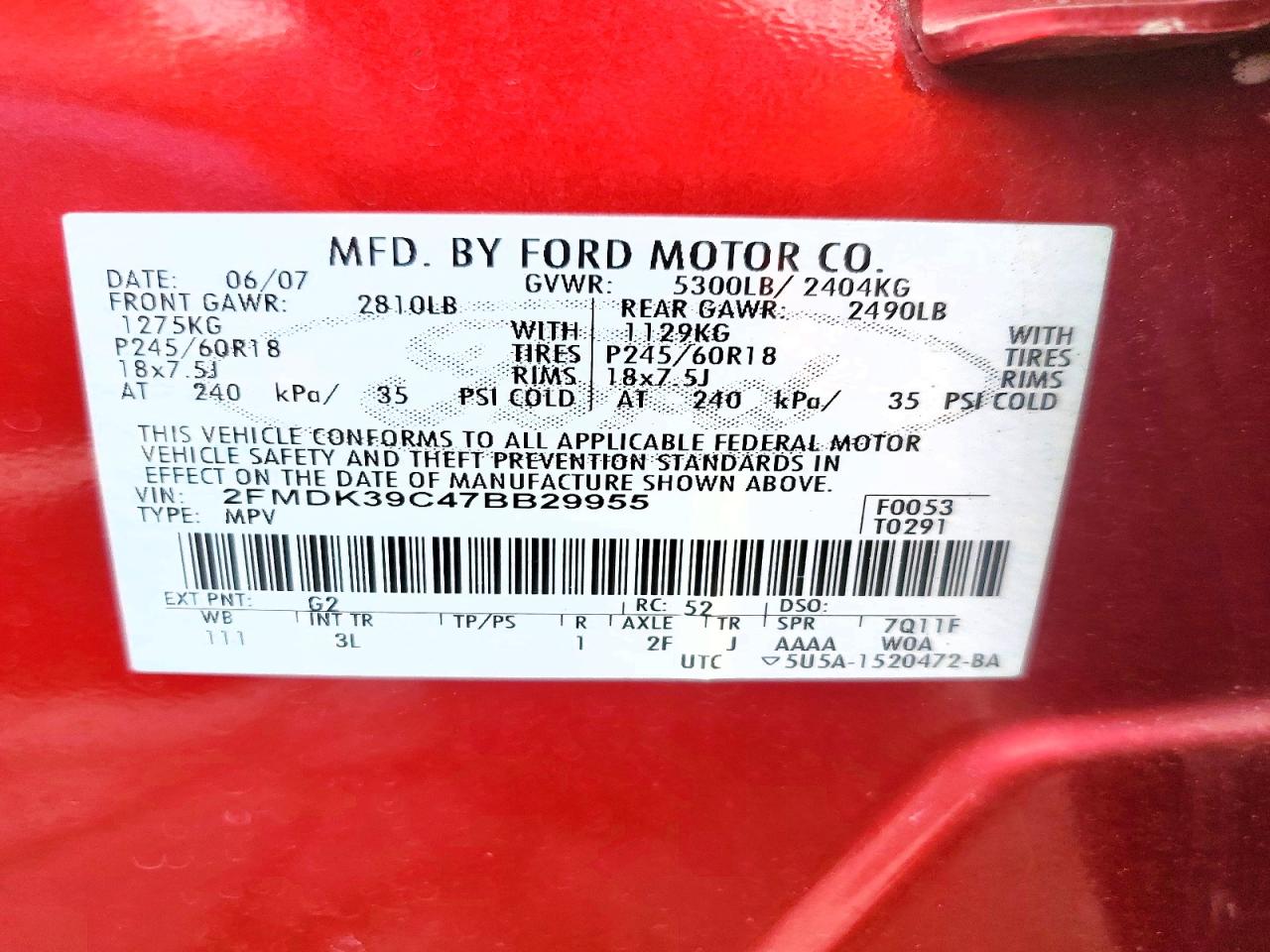 2007 FORD EDGE