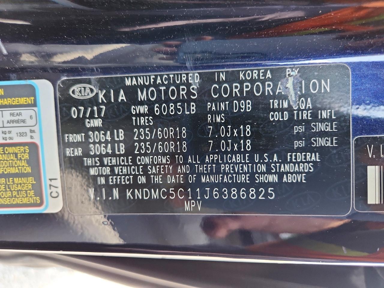 2018 KIA SEDONA