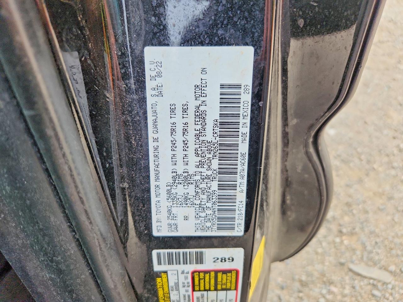 2022 TOYOTA TACOMA