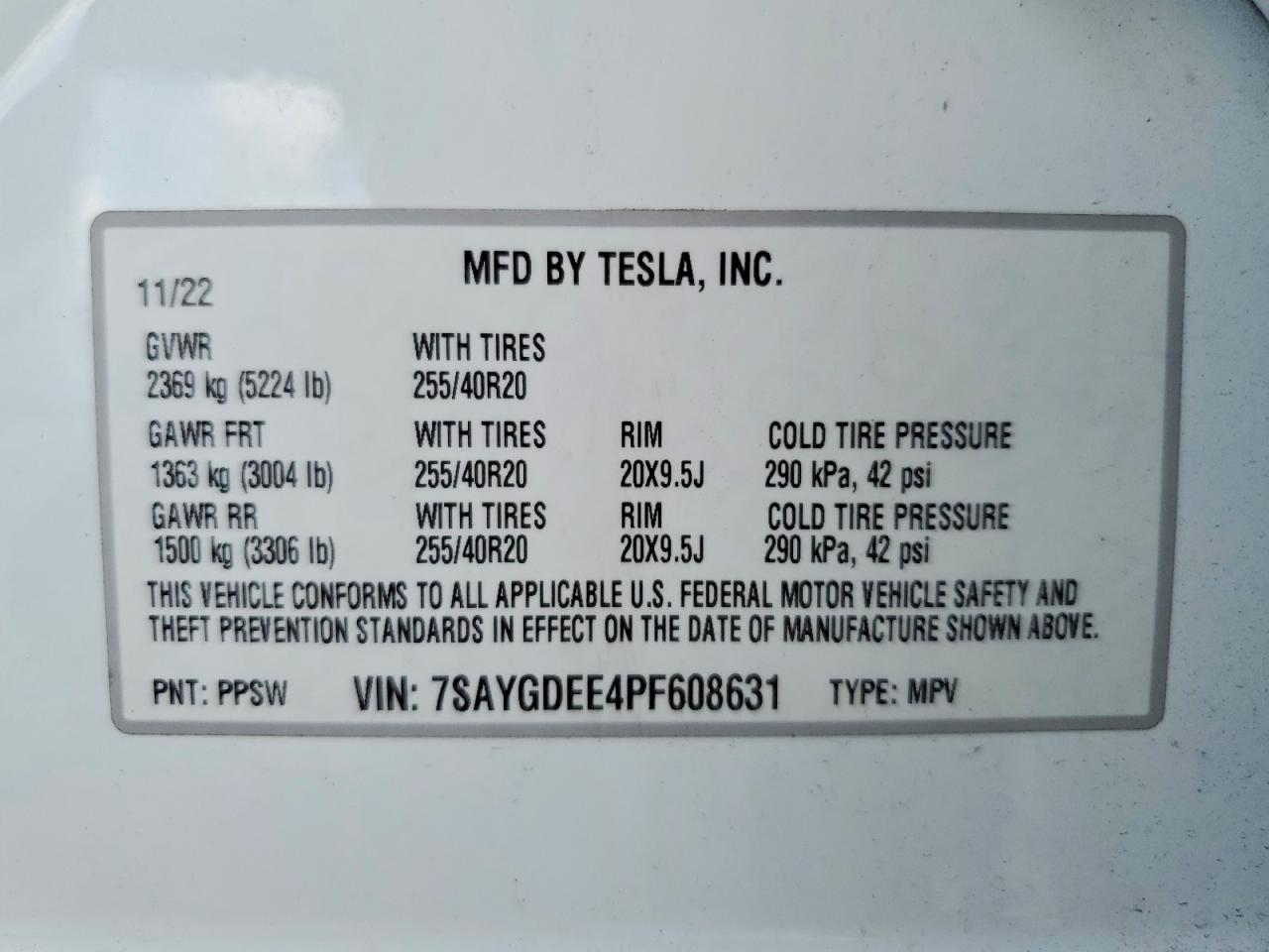 2023 TESLA MODEL Y