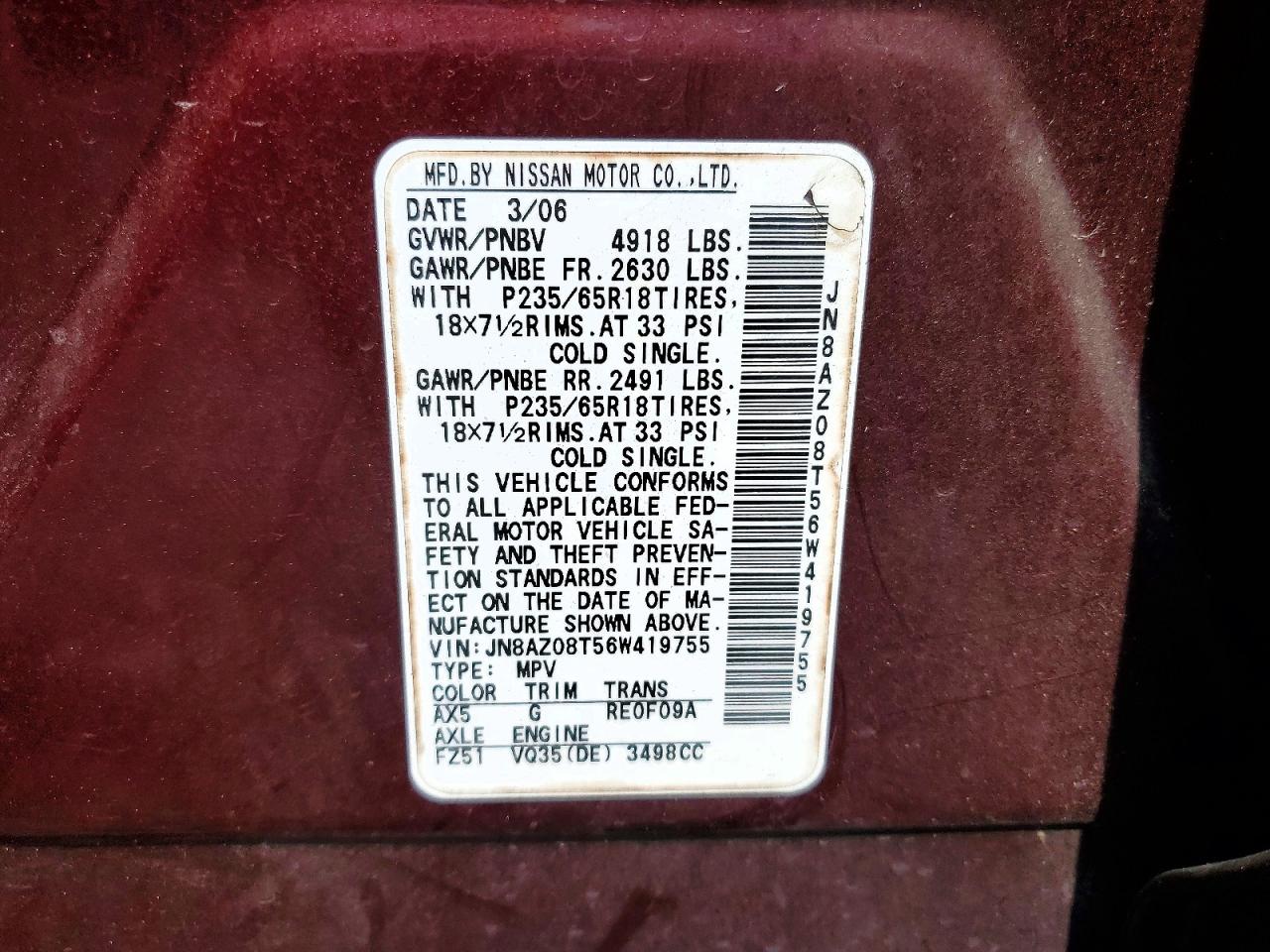 2006 NISSAN MURANO