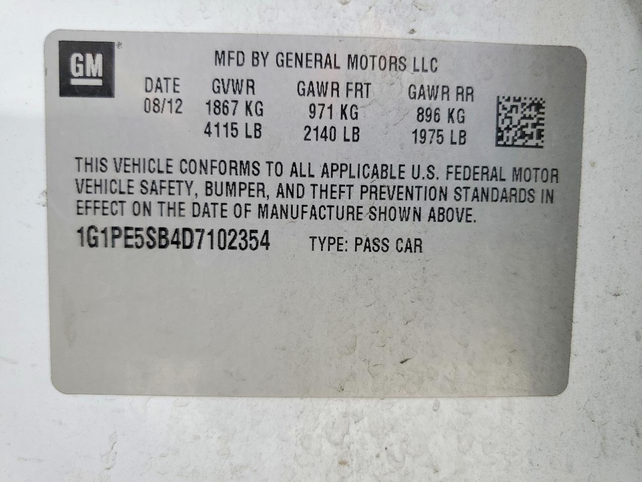 2013 CHEVROLET CRUZE