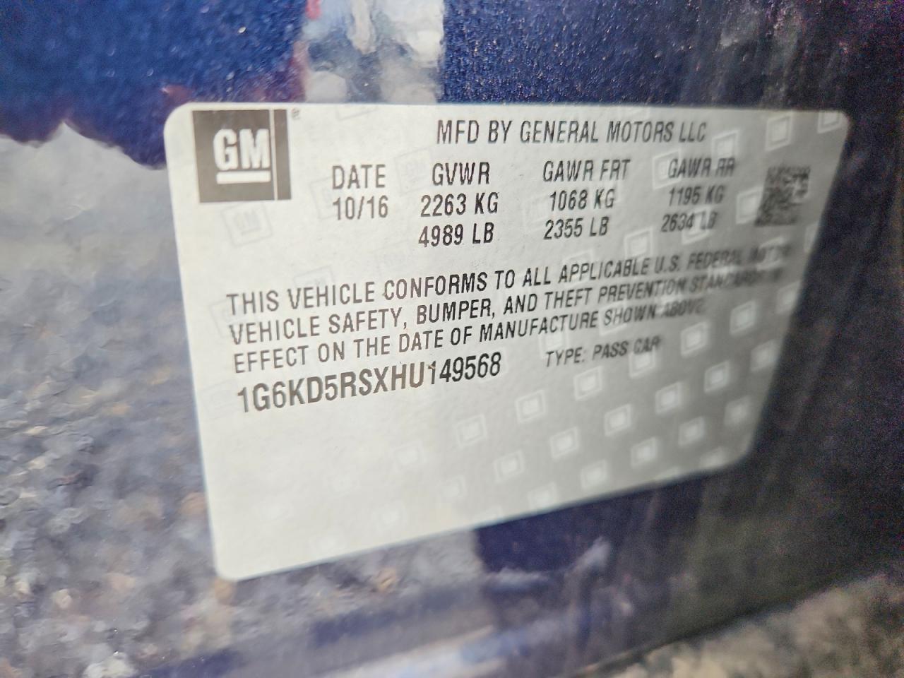 2017 CADILLAC CT6