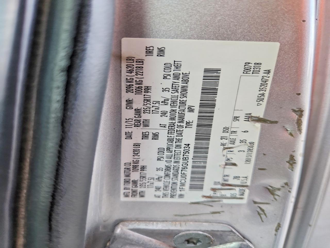2016 FORD ESCAPE