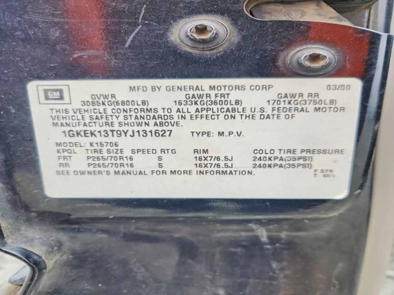 2000 GMC YUKON