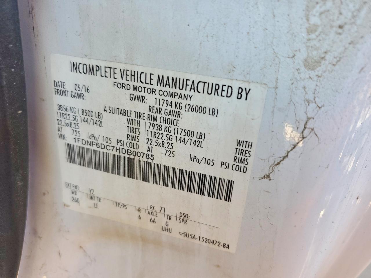 2017 FORD F650