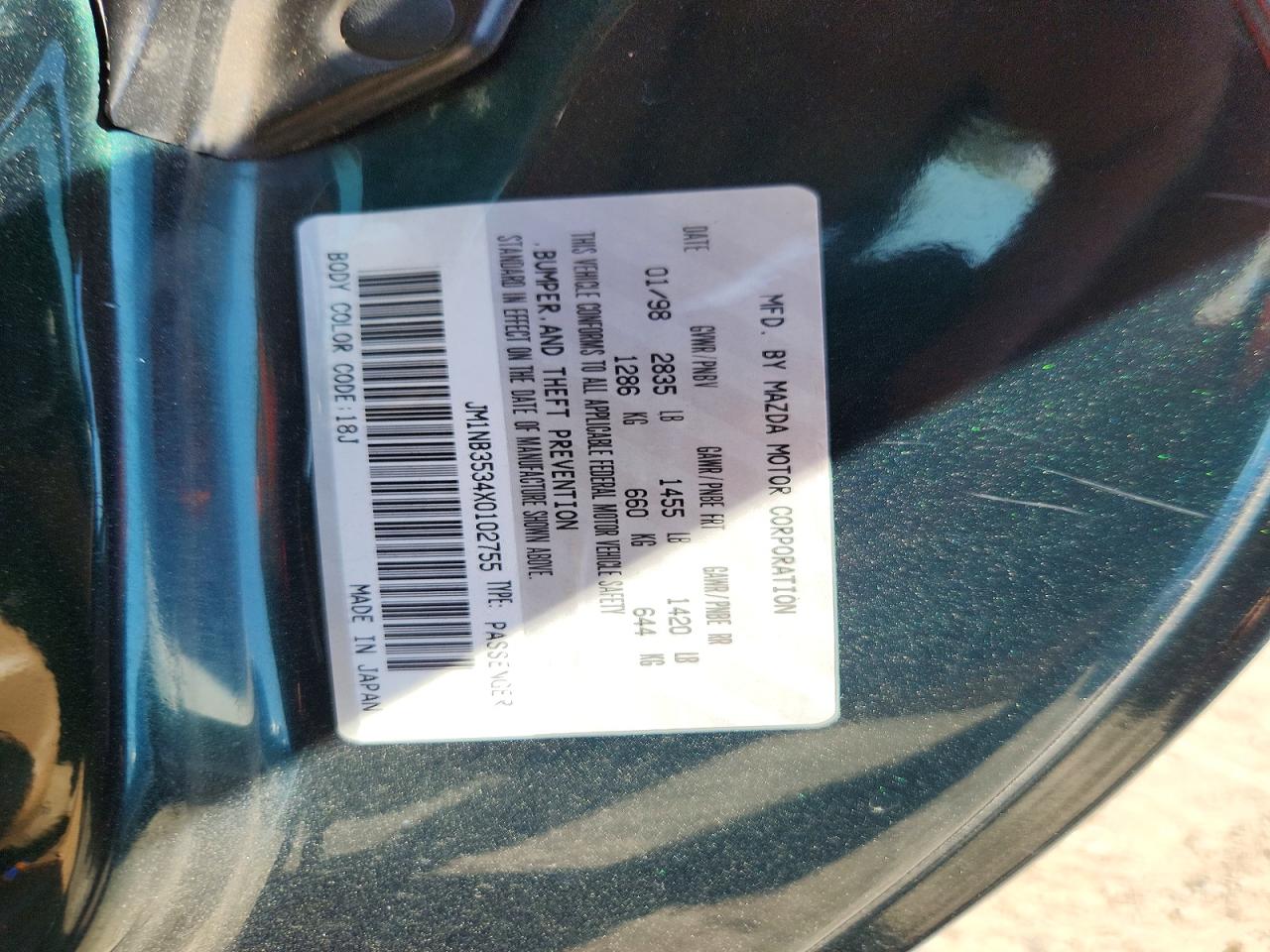 1999 MAZDA MX5
