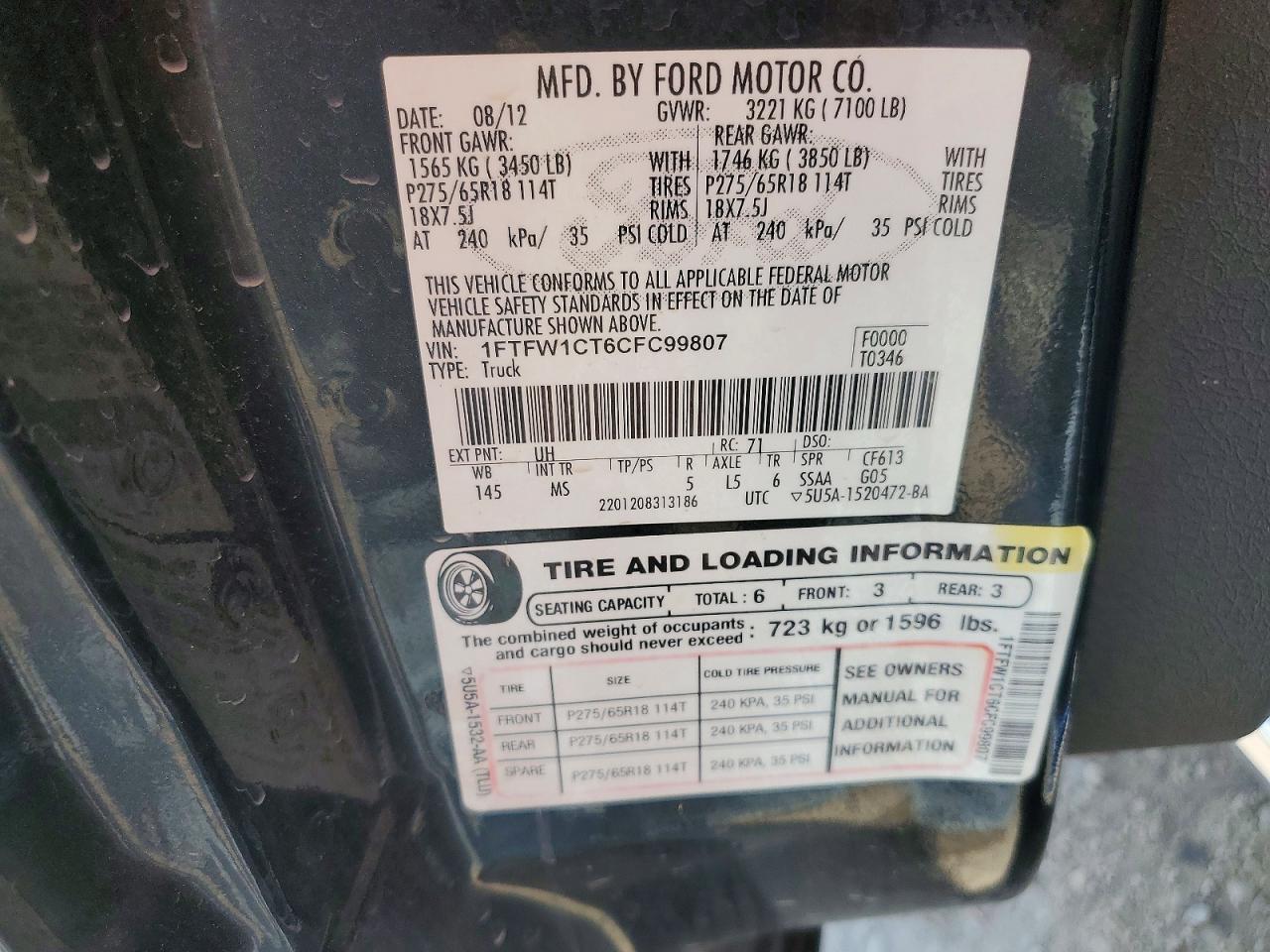 2012 FORD F150