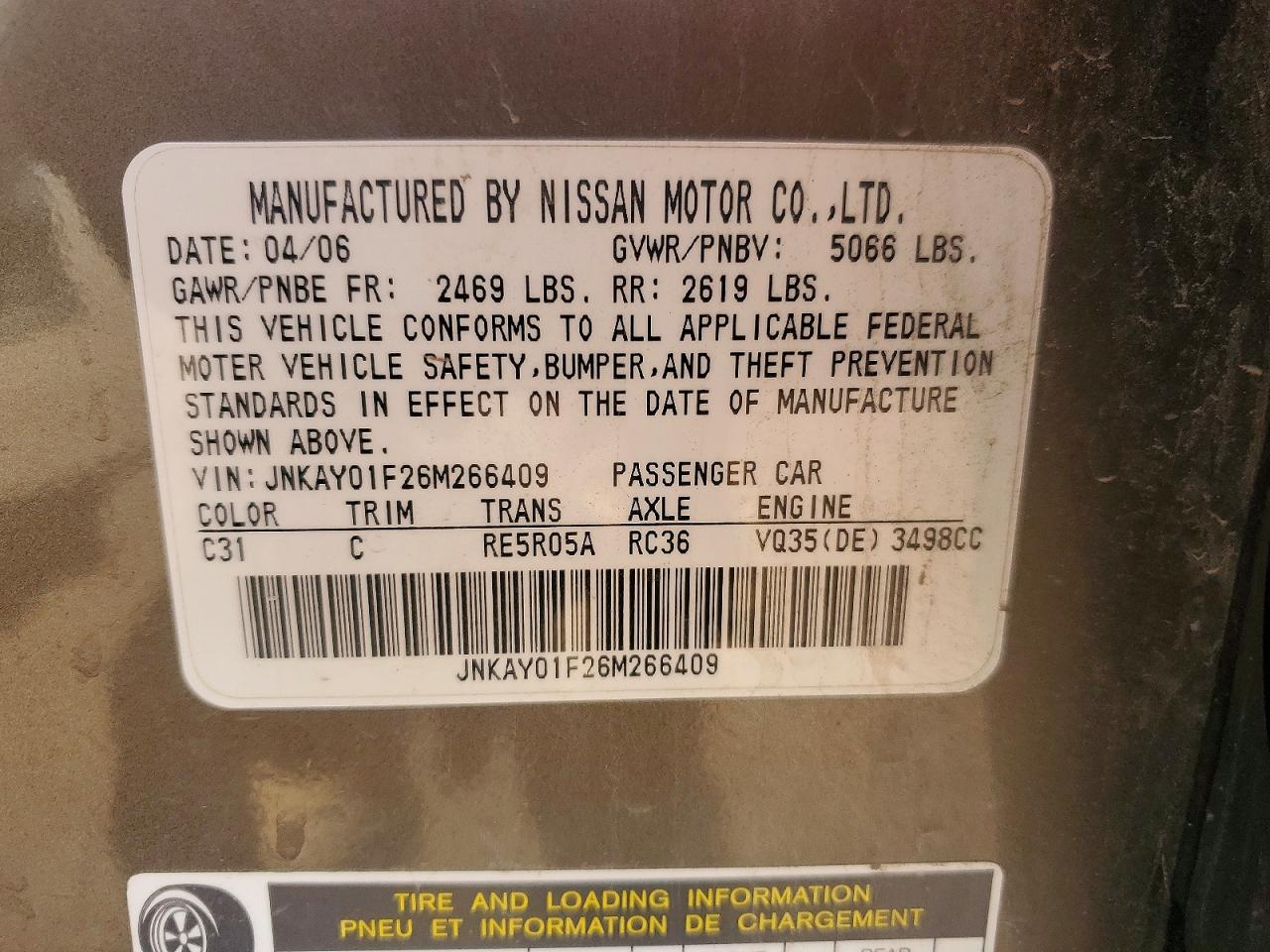 2006 INFINITI M35
