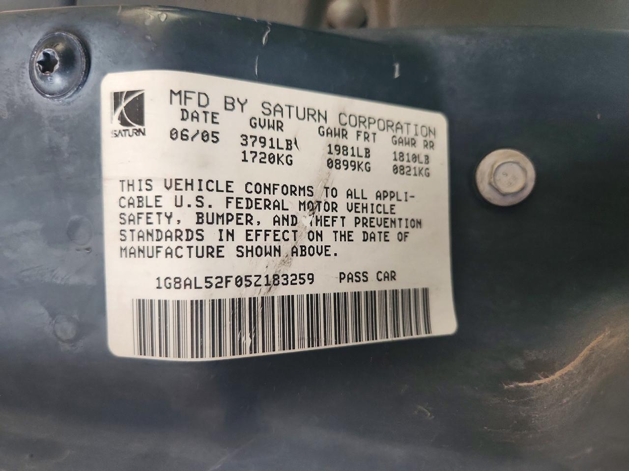 2005 SATURN ION