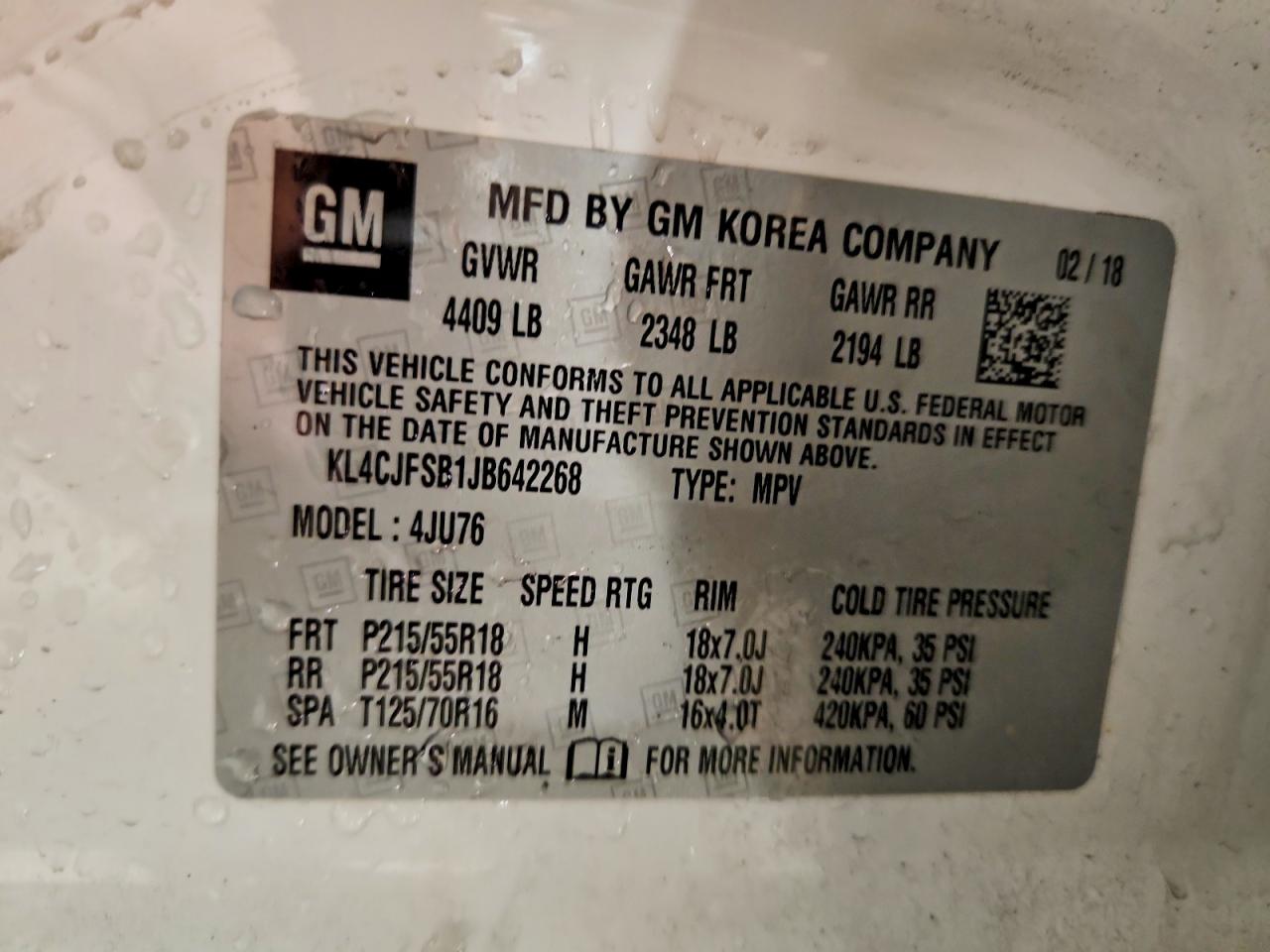2018 BUICK ENCORE
