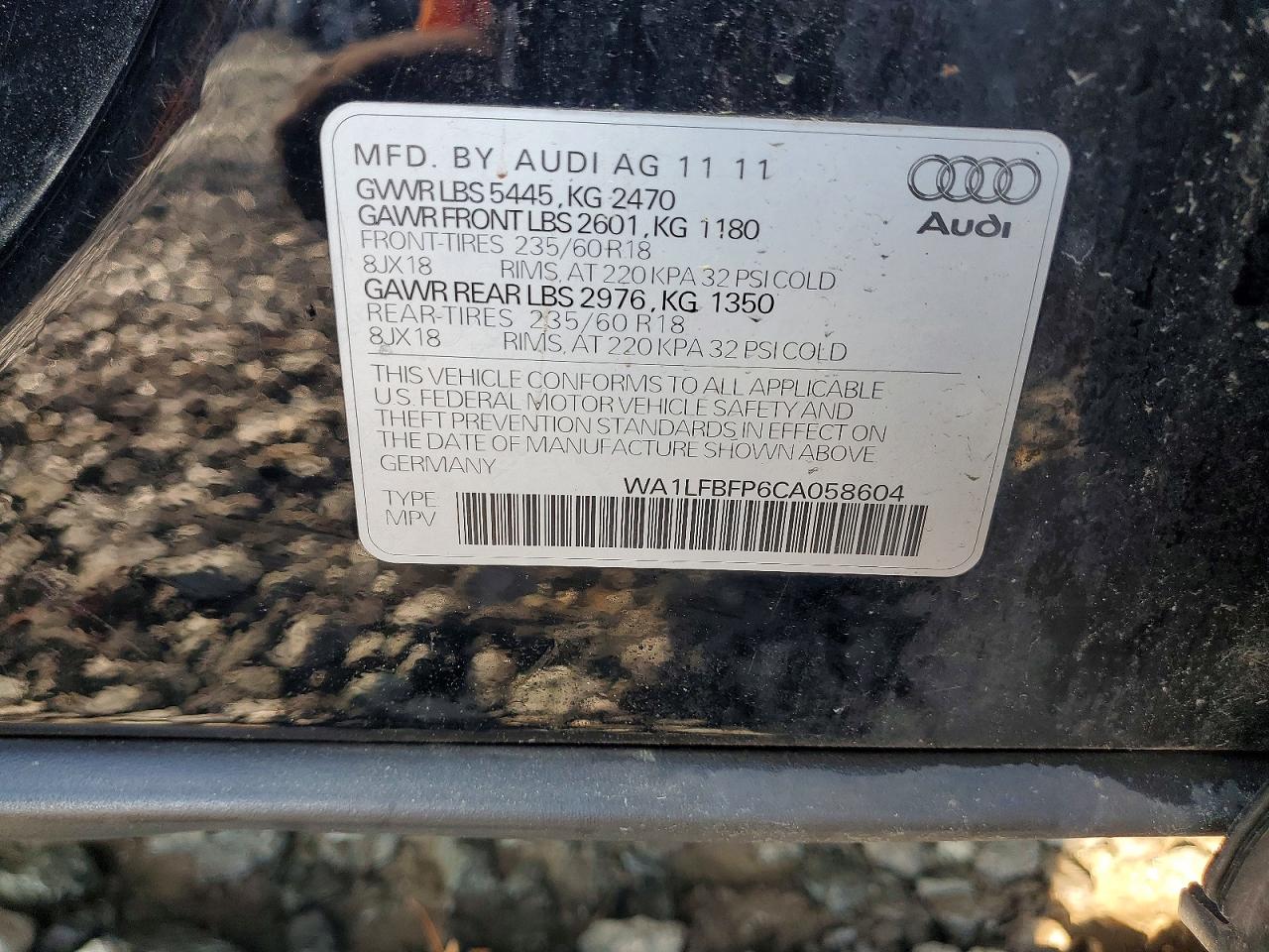 2012 AUDI Q5