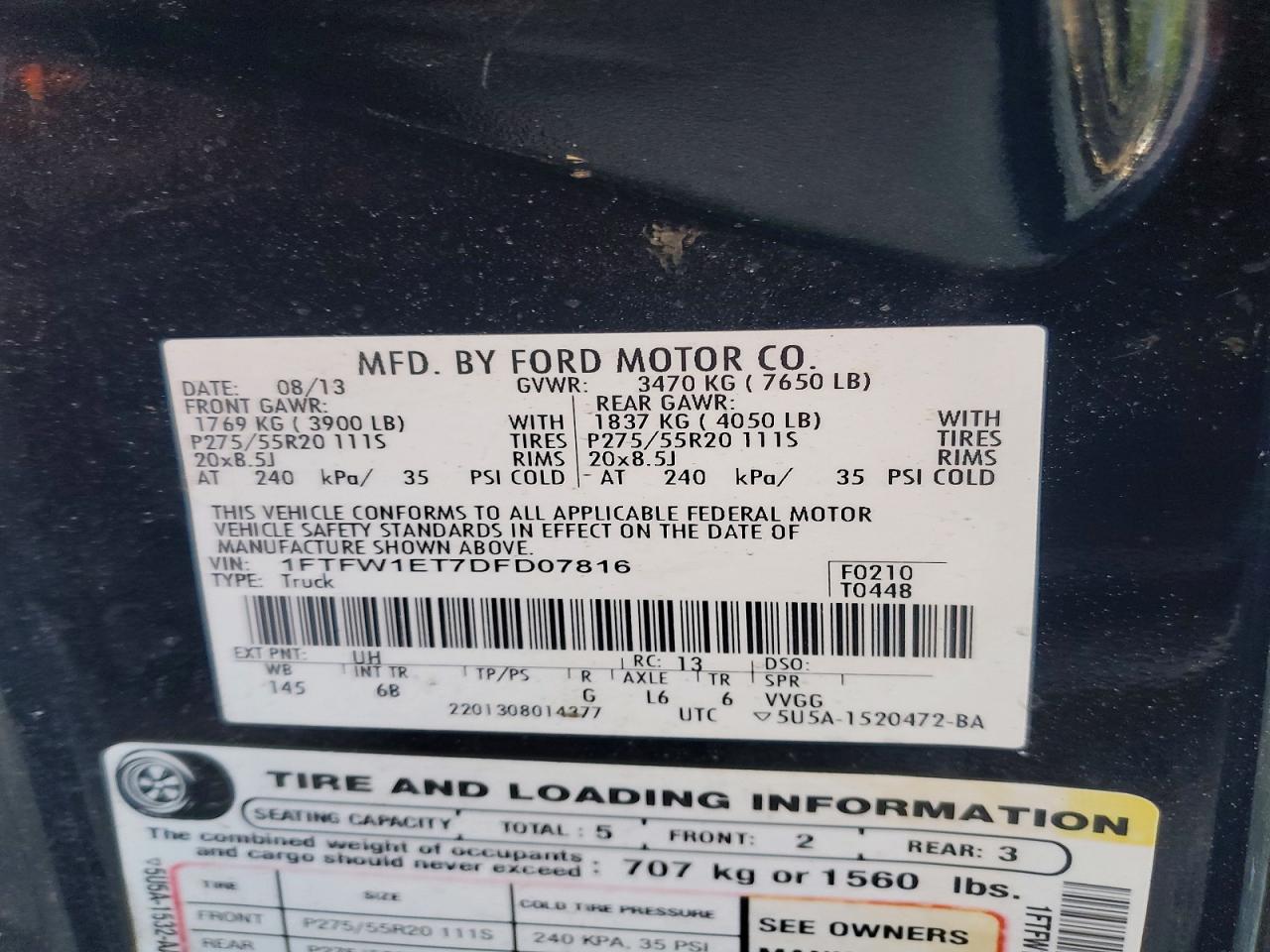 2013 FORD F150