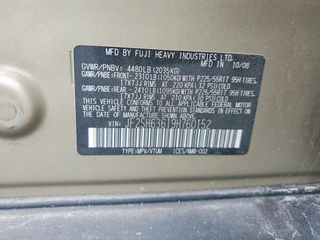 2009 SUBARU FORESTER