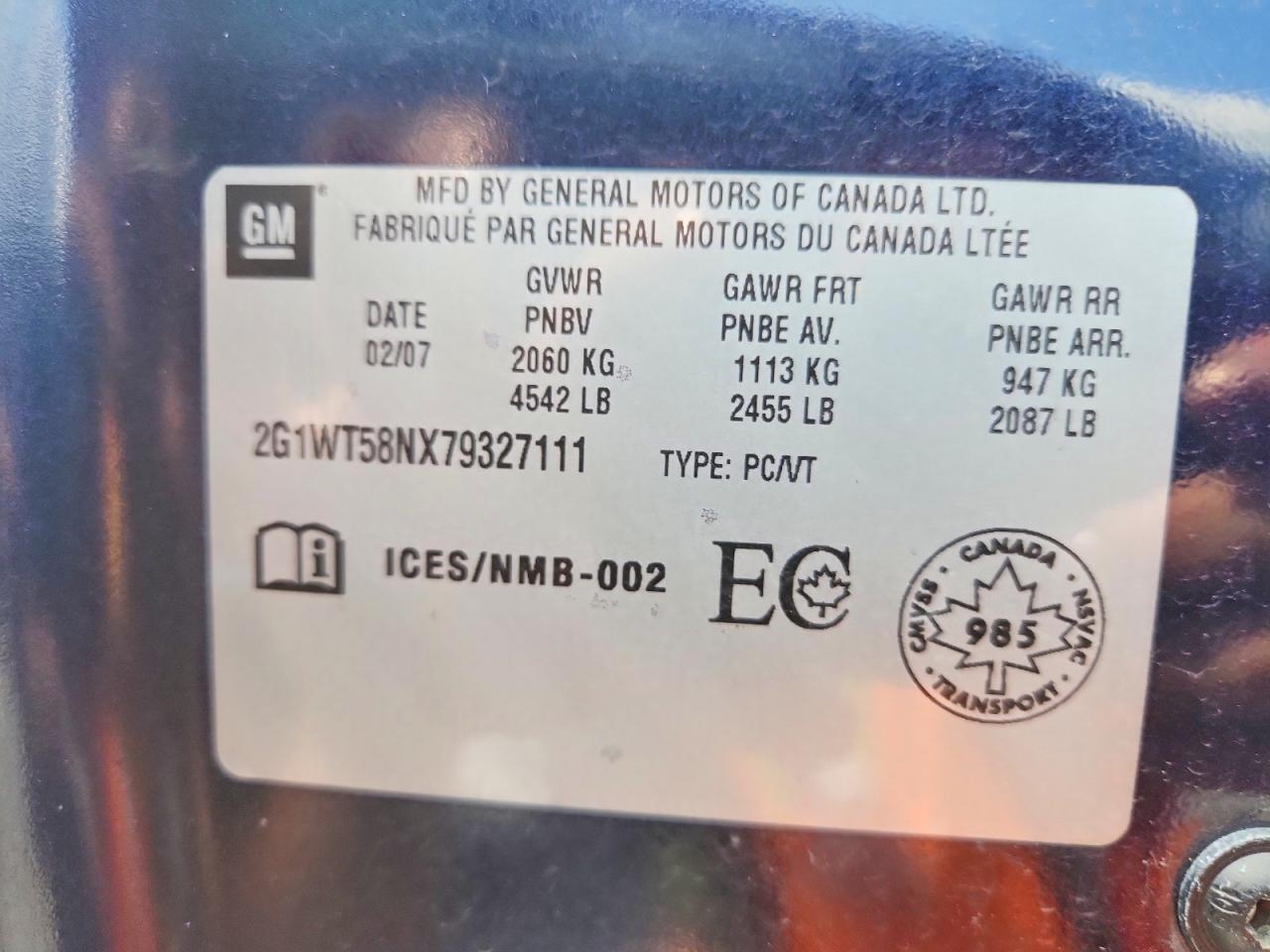 2007 CHEVROLET IMPALA