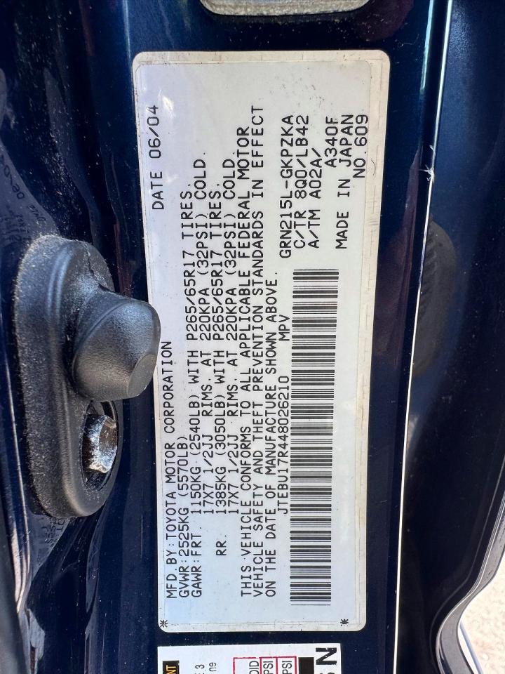2004 TOYOTA 4RUNNER