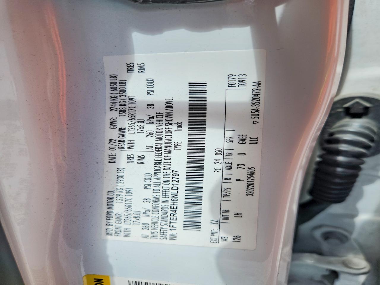 2022 FORD RANGER