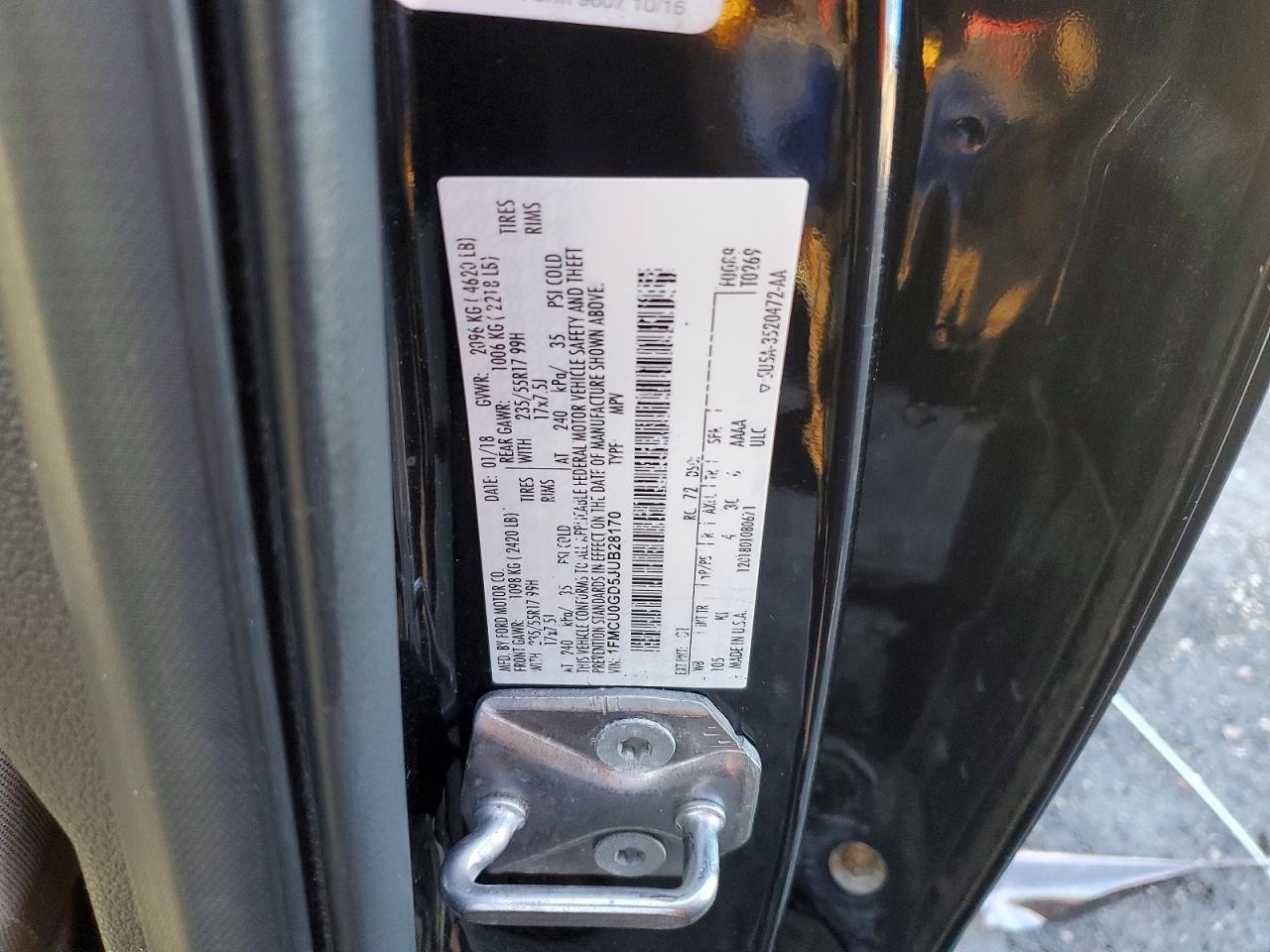 2018 FORD ESCAPE