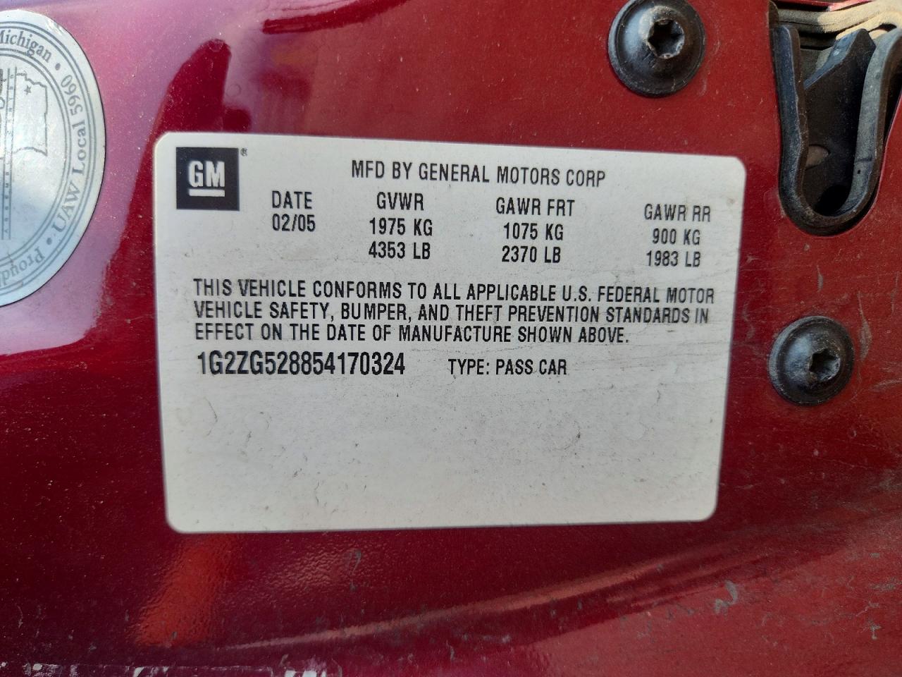 2005 PONTIAC G6