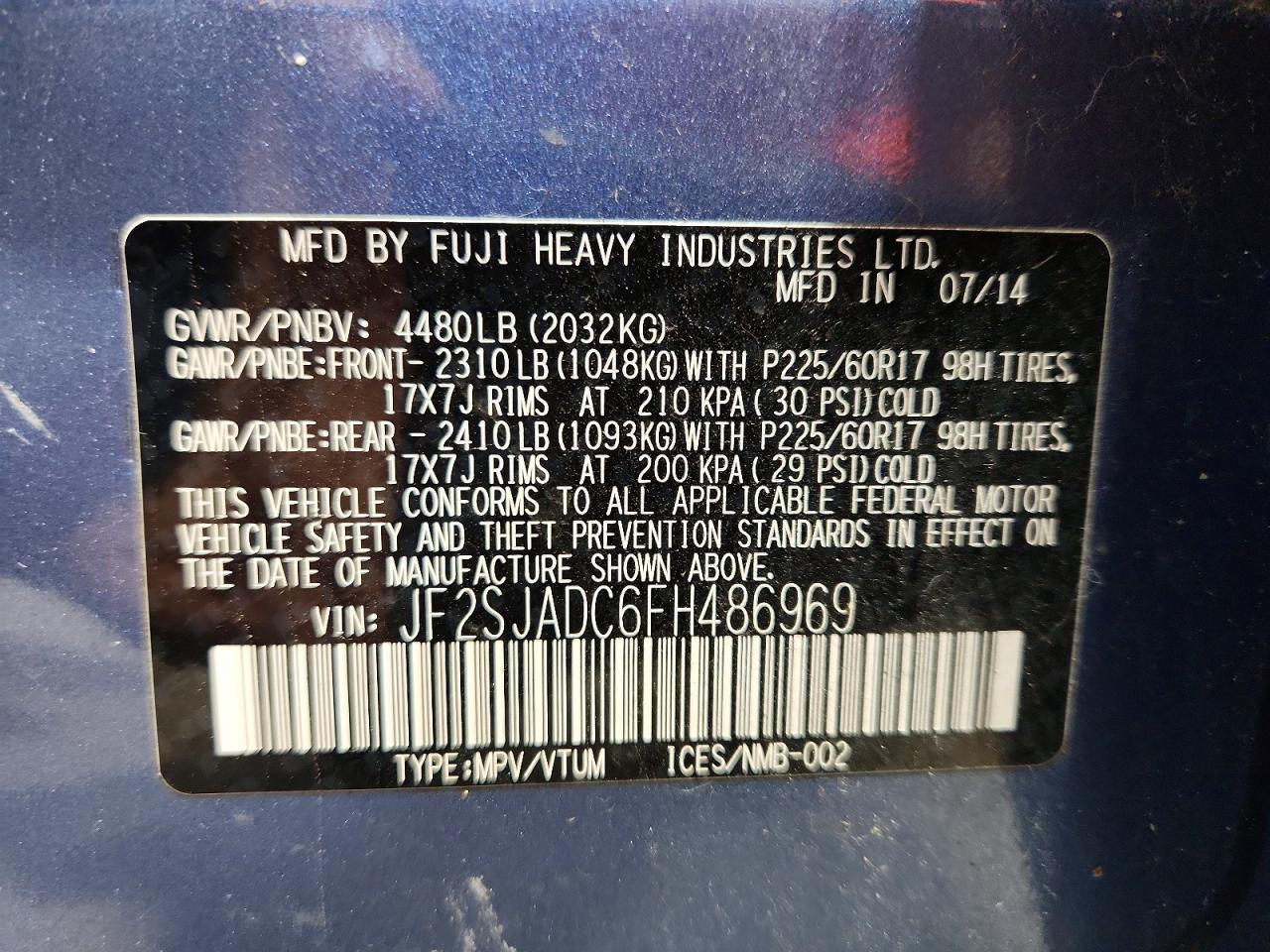 2015 SUBARU FORESTER