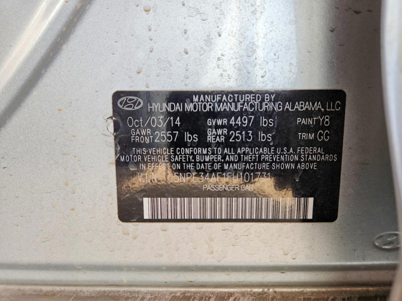 2015 HYUNDAI SONATA